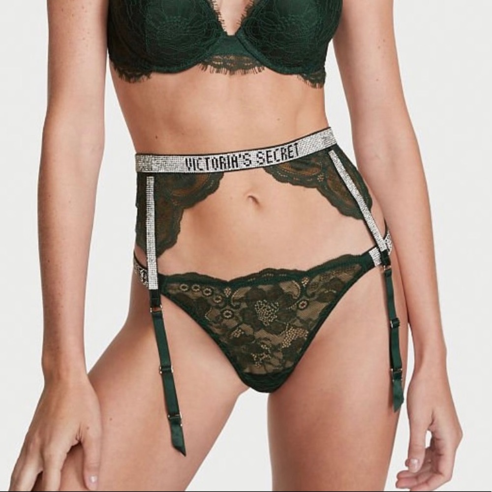 VERY SEXY Shine Strap Lace Garter Belt NWT